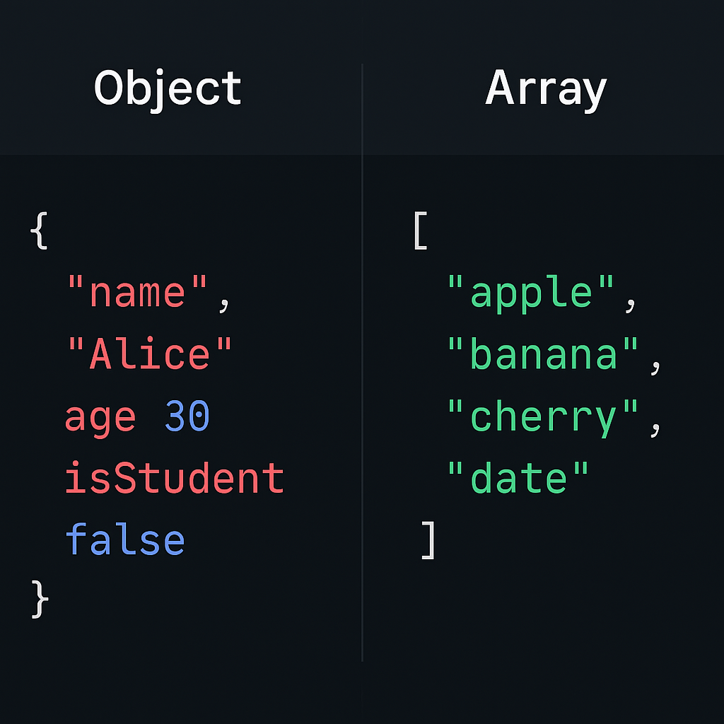 JSON object and JSON array