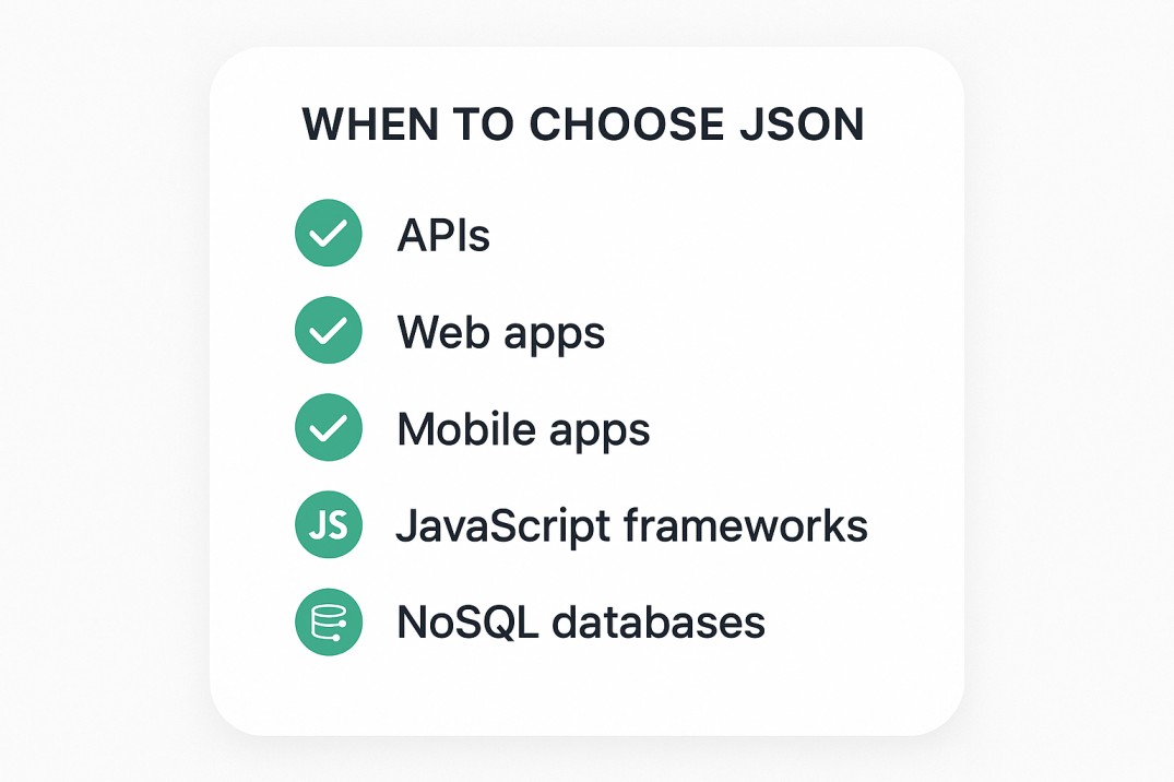 when to choose json